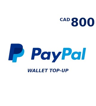 PayPal Wallet CAD 800 Top Up Key GLOBAL
